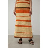 MULTI BORDER MESH KNIT SKIRT | AZUL BY MOUSSY | 詳細画像11