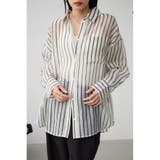柄WHT5 | バックスリットシアーオーバーシャツ | AZUL BY MOUSSY