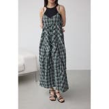 柄BLK5 | チェックキャミソール2WAYワンピース | AZUL BY MOUSSY