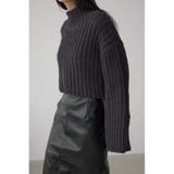 C.GRY | マットモールクロップドハイネックニット | AZUL BY MOUSSY