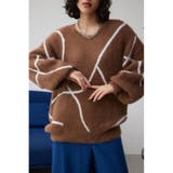 BRN | ニュアンスライン柄ニット | AZUL BY MOUSSY