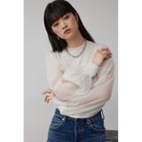 袖シアー長袖リブトップス | AZUL BY MOUSSY | 詳細画像2 