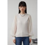 袖シアー長袖リブトップス | AZUL BY MOUSSY | 詳細画像5 