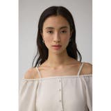 2WAYパフスリーブ配色ペプラムブラウス | AZUL BY MOUSSY | 詳細画像2 