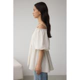 2WAYパフスリーブ配色ペプラムブラウス | AZUL BY MOUSSY | 詳細画像6 