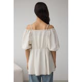 2WAYパフスリーブ配色ペプラムブラウス | AZUL BY MOUSSY | 詳細画像7 