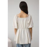 2WAYパフスリーブ配色ペプラムブラウス | AZUL BY MOUSSY | 詳細画像14 