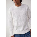 WHT | ダイヤ柄ニットプルオーバー | AZUL BY MOUSSY