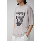 L/GRY1 | Couragcousプリント半袖ニット | AZUL BY MOUSSY