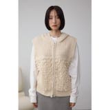 ZIPフーディループニットベスト | AZUL BY MOUSSY | 詳細画像5 