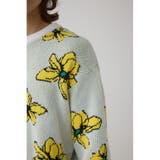 フラワーダブルジャガードニット | AZUL BY MOUSSY | 詳細画像10