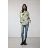 フラワーダブルジャガードニット | AZUL BY MOUSSY | 詳細画像13