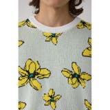 フラワーダブルジャガードニット | AZUL BY MOUSSY | 詳細画像9