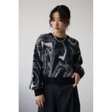 マーブルクロップドジャガードニット | AZUL BY MOUSSY | 詳細画像2