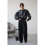 マーブルクロップドジャガードニット | AZUL BY MOUSSY | 詳細画像3