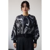 マーブルクロップドジャガードニット | AZUL BY MOUSSY | 詳細画像4