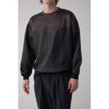 柄BRN5 | フェイクスエード切り替えトップス | AZUL BY MOUSSY