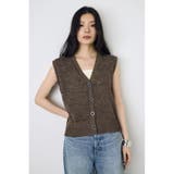 BRN | テープヤーンニットジレ | AZUL BY MOUSSY