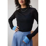 BLK | レイヤードカフロングシアートップス | AZUL BY MOUSSY