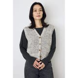 柄WHT5 | テープヤーンニットジレ | AZUL BY MOUSSY