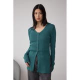 Vネックリブニットカーディガン | AZUL BY MOUSSY | 詳細画像14 