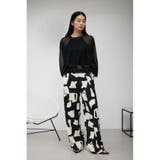 ジオメトリックパターンワイドパンツ | AZUL BY MOUSSY | 詳細画像4 