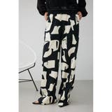 柄BLK5 | ジオメトリックパターンワイドパンツ | AZUL BY MOUSSY