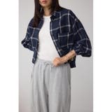 柄NVY5 | アソートフリンジチェックシャツ | AZUL BY MOUSSY