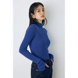 BLU | サムホールリブハイネックニット | AZUL BY MOUSSY