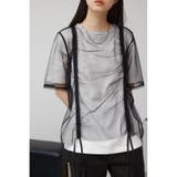 BLK | チュールレイヤードドロストトップス | AZUL BY MOUSSY