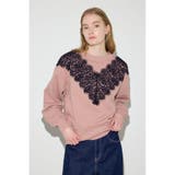 バイカラーレースクルーネックスウェット | AZUL BY MOUSSY | 詳細画像13 