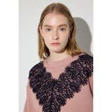 バイカラーレースクルーネックスウェット | AZUL BY MOUSSY | 詳細画像14 