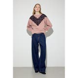 バイカラーレースクルーネックスウェット | AZUL BY MOUSSY | 詳細画像15 