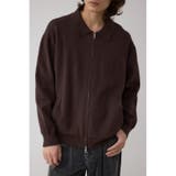 BRN | ジップアップ襟付きニットカーディガン | AZUL BY MOUSSY