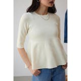 IVOY3 | ペプラム5分袖ニットトップス | AZUL BY MOUSSY