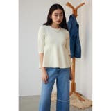 ペプラム5分袖ニットトップス | AZUL BY MOUSSY | 詳細画像2