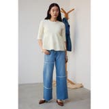 ペプラム5分袖ニットトップス | AZUL BY MOUSSY | 詳細画像3