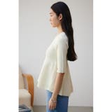 ペプラム5分袖ニットトップス | AZUL BY MOUSSY | 詳細画像5