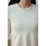 ペプラム5分袖ニットトップス | AZUL BY MOUSSY | 詳細画像7