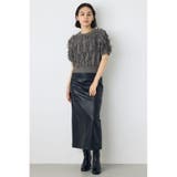 フェイクレザー/スエードパネル切替タイトスカート | AZUL BY MOUSSY | 詳細画像24 
