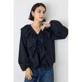 BLK | レースアップラッフルブラウス | AZUL BY MOUSSY