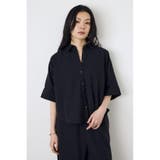 BLK | フレンチリネンCOOLMAXショートドルマンシャツ | AZUL BY MOUSSY