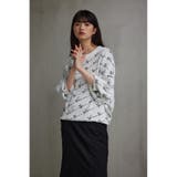総柄7分袖ニットプルオーバー | AZUL BY MOUSSY | 詳細画像10