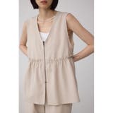 L/BEG1 | ジップペプラムサイドドロストベスト | AZUL BY MOUSSY
