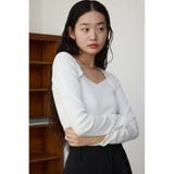 ダイヤネック長袖リブトップス | AZUL BY MOUSSY | 詳細画像2 
