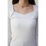 ダイヤネック長袖リブトップス | AZUL BY MOUSSY | 詳細画像8 