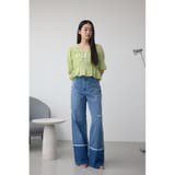 コットンレースパフショルダーブラウス | AZUL BY MOUSSY | 詳細画像24 