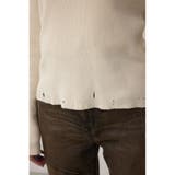 ダメージフーディーリブトップス | AZUL BY MOUSSY | 詳細画像12