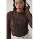 シアーランダムリブニットトップス | AZUL BY MOUSSY | 詳細画像1
