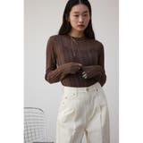 シアーランダムリブニットトップス | AZUL BY MOUSSY | 詳細画像2